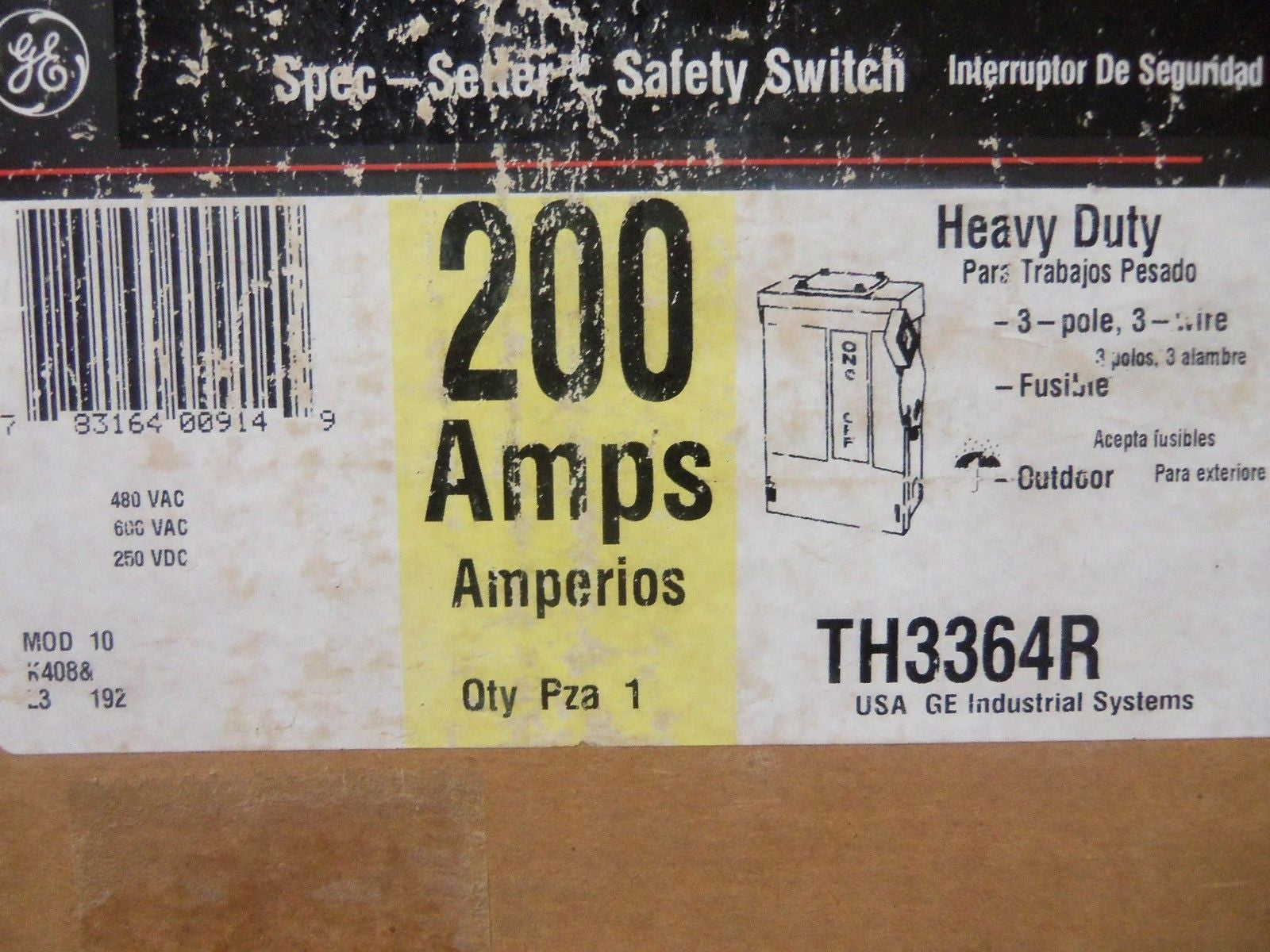 GENERAL ELECTRIC TH3364R SAFETY SWITCH *NEW IN BOX*