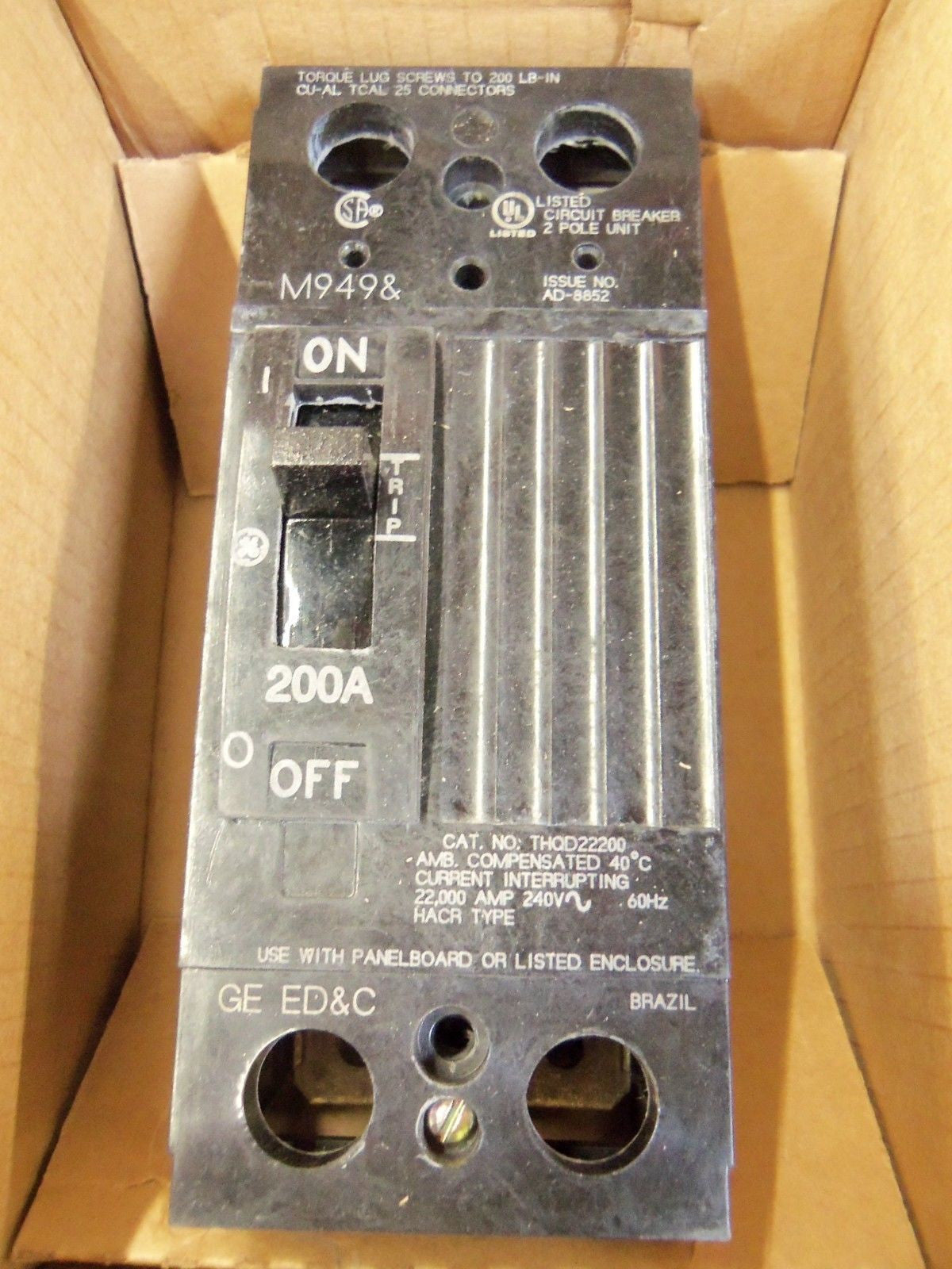 GENERAL ELECTRIC THQD22200X2 CIRCUIT BREAKER 200A *NEW IN BOX*