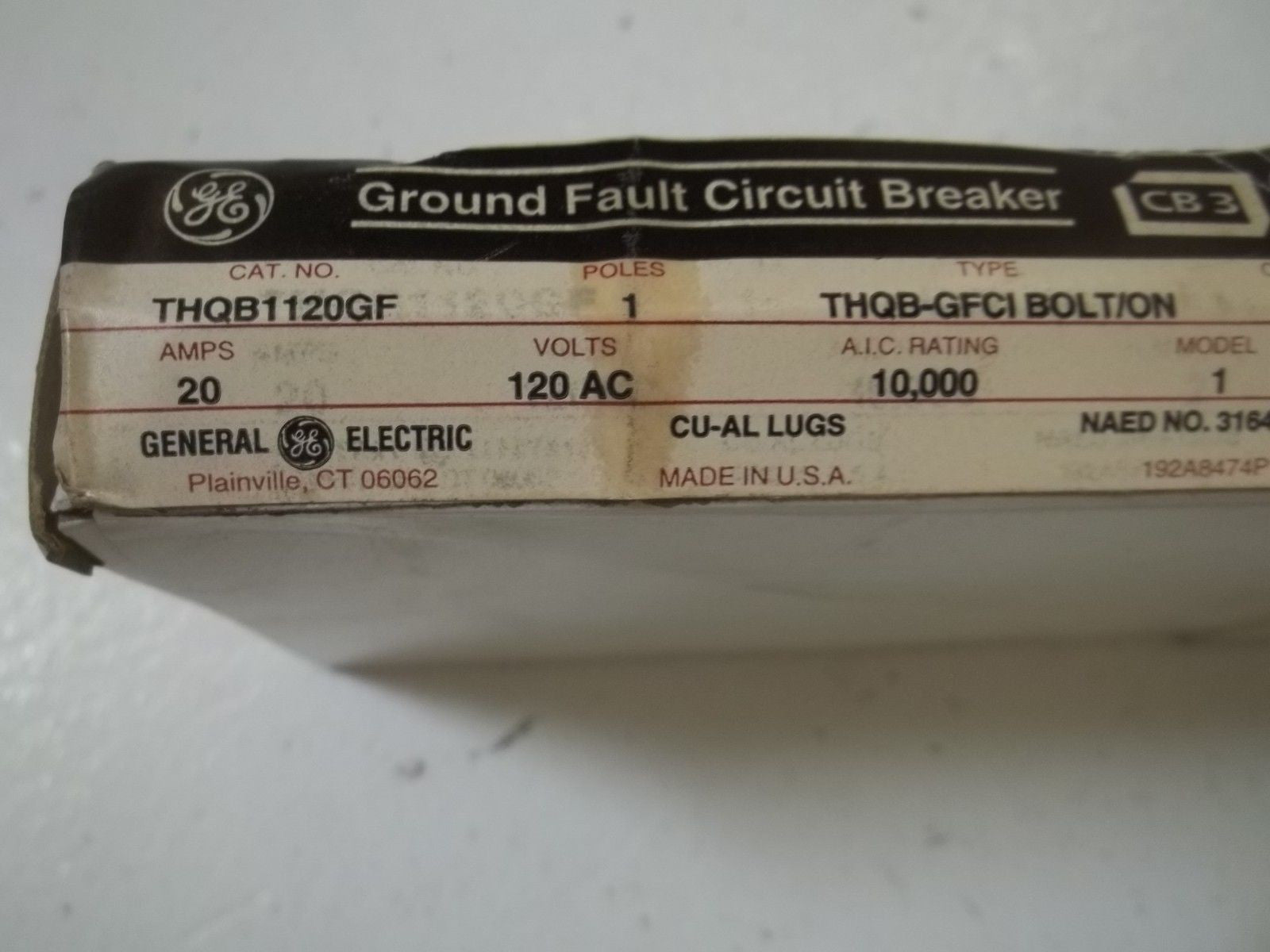 GENERAL ELECTRIC THWB1120GF GROUND FAULT CIRCUIT BREAKER *NEW IN BOX*