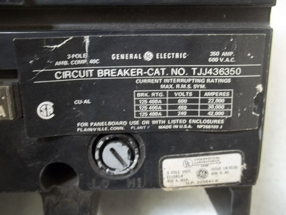 GENERAL ELECTRIC TJJ436350 CIRCUIT BREAKER *USED*