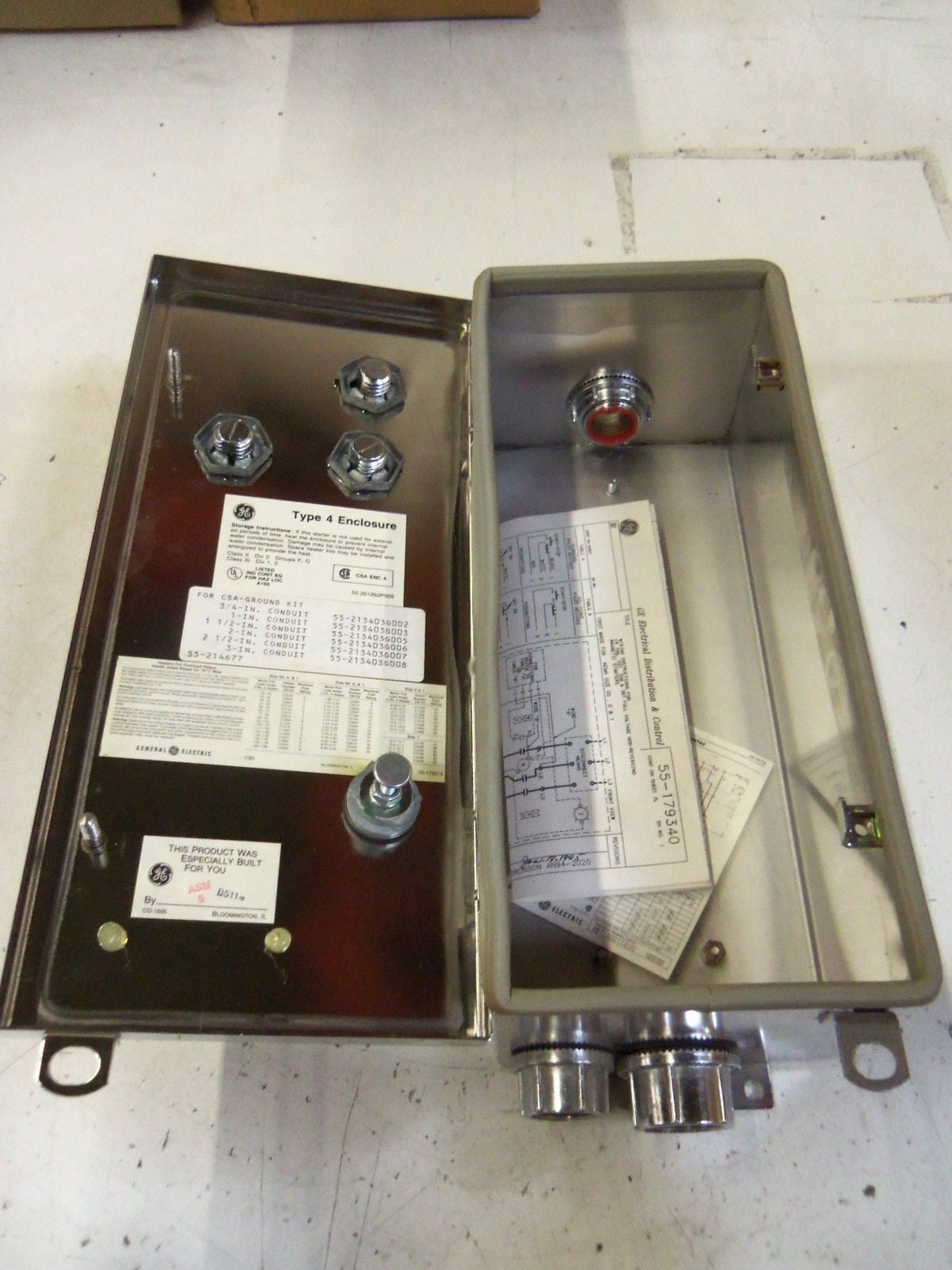 GENERAL ELECTRIC TYPE 4 ENCLOSURE STAINLESS STEAL *NEW NO BOX*