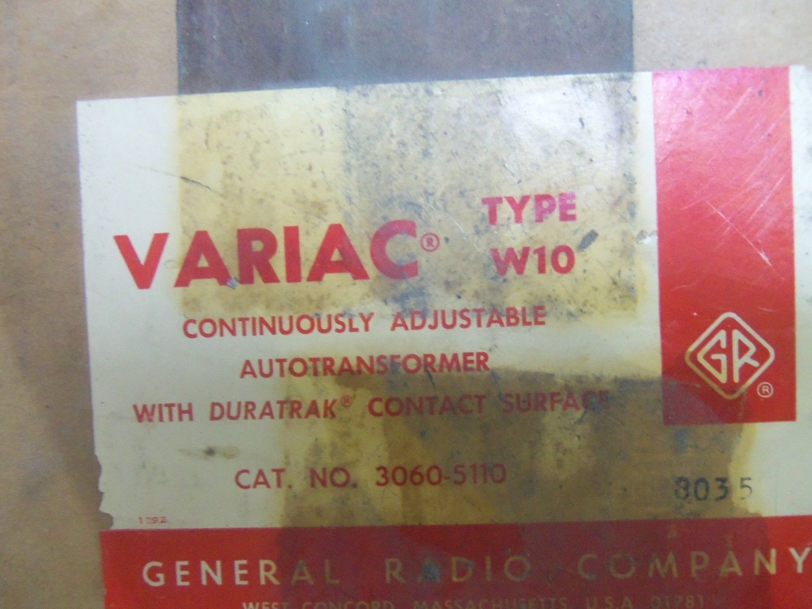 GENERAL RADIO COMPANY W10 *NEW IN BOX*