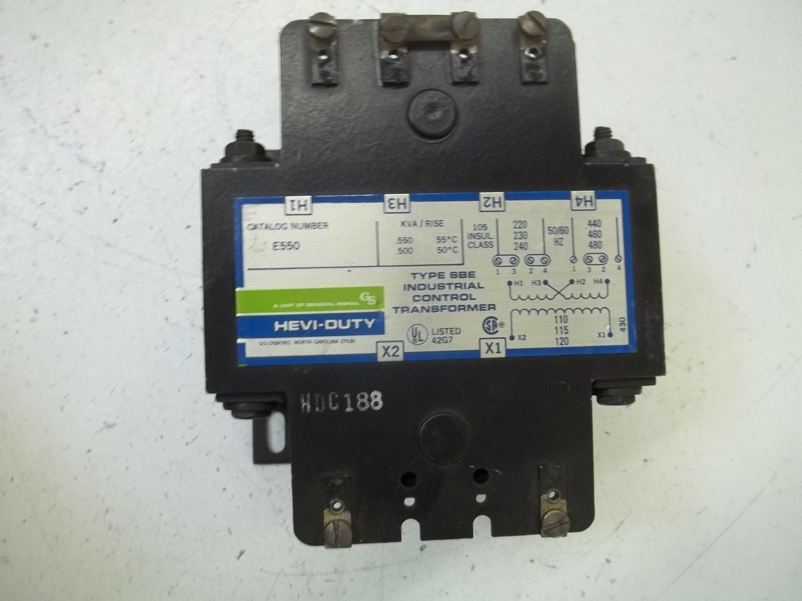 GENERAL SIGNAL E550 INDUSTRIAL CONTROL TRANSFORMER *NEW NO BOX*