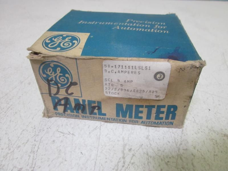 GENREAL ELECTRIC 50-171111LSLS1 0-5 D-C AMPERES PANEL METER *NEW IN BOX*