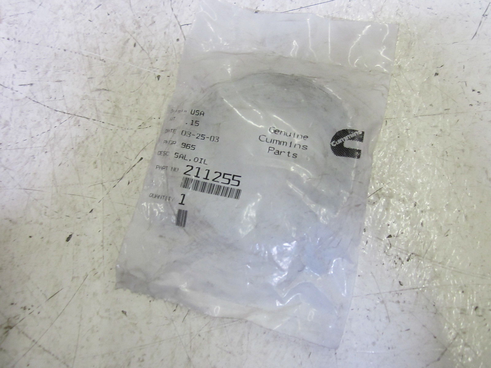 GENUINE CUMMINGS 211255 SEAL *NEW IN A FACTORY BAG*