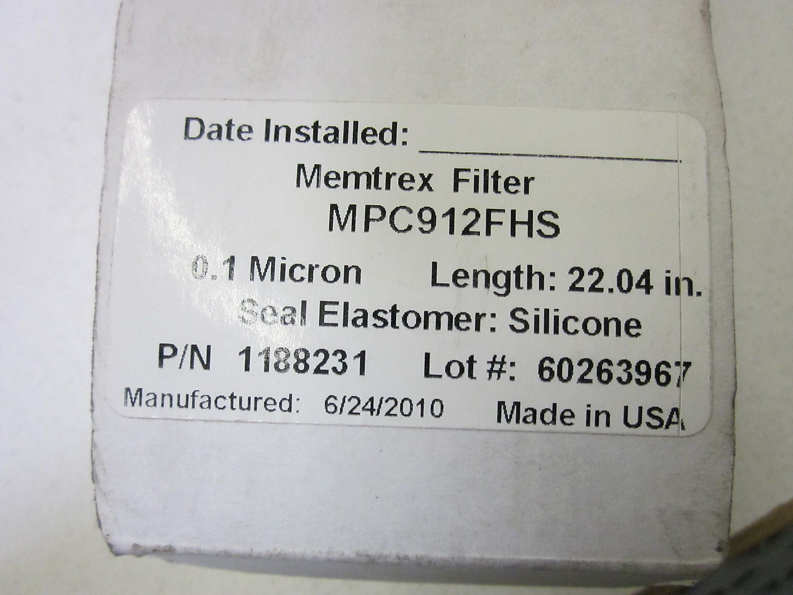 GE SEAL ELASTOMER: SILICONE MPC912FHS *NEW IN BOX*