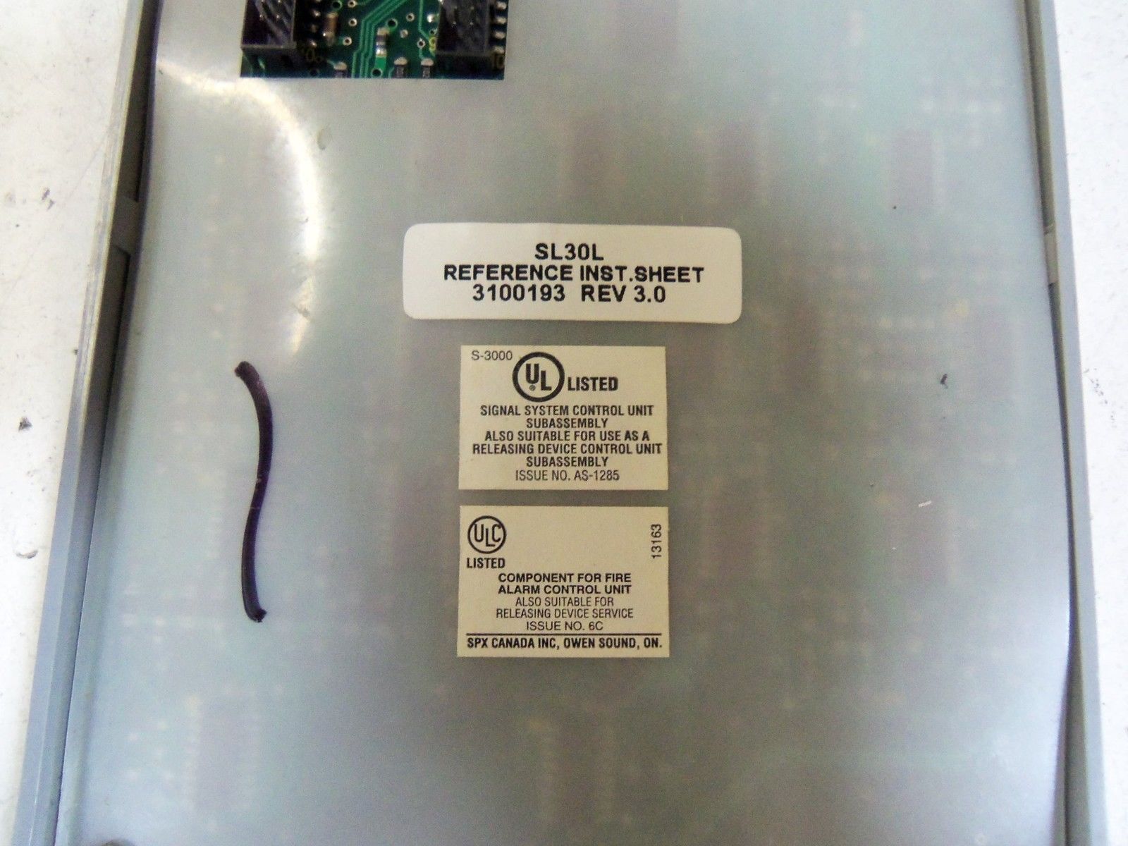 GE SECURITY SL30L LED/SWITCH CARD *USED*