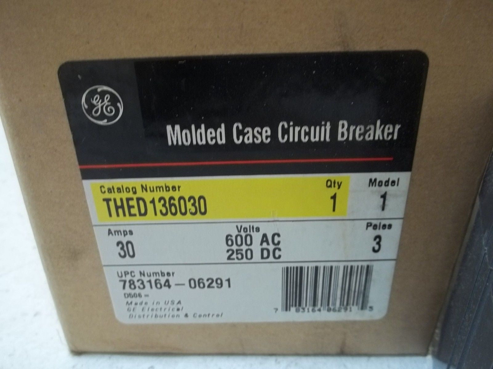 GENERAL ELECTRIC THED136030 CIRCUIT BREAKER 30A (GREEN) *NEW IN BOX*