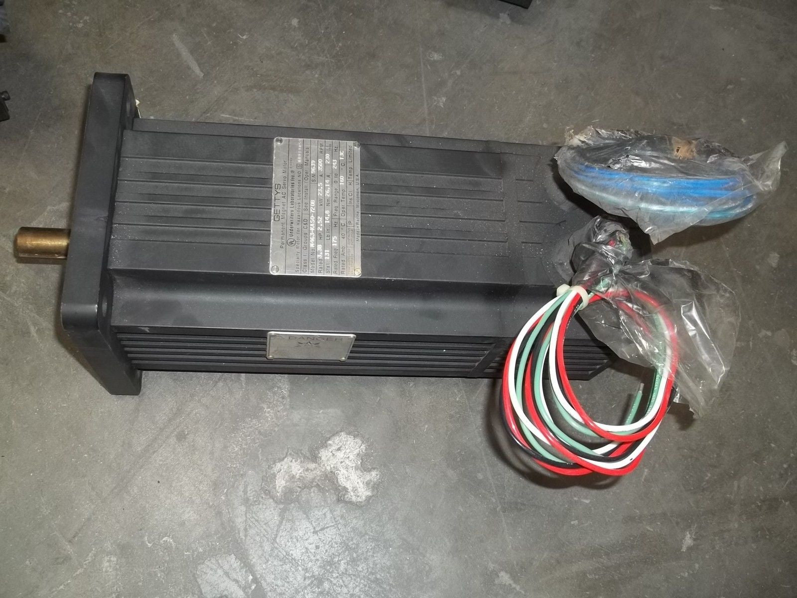 GETTYS M463-KAS0-7208 PERMANENT AC SERVO MOTOR 3.38 HP 3500 RPM *NEW NO BOX*