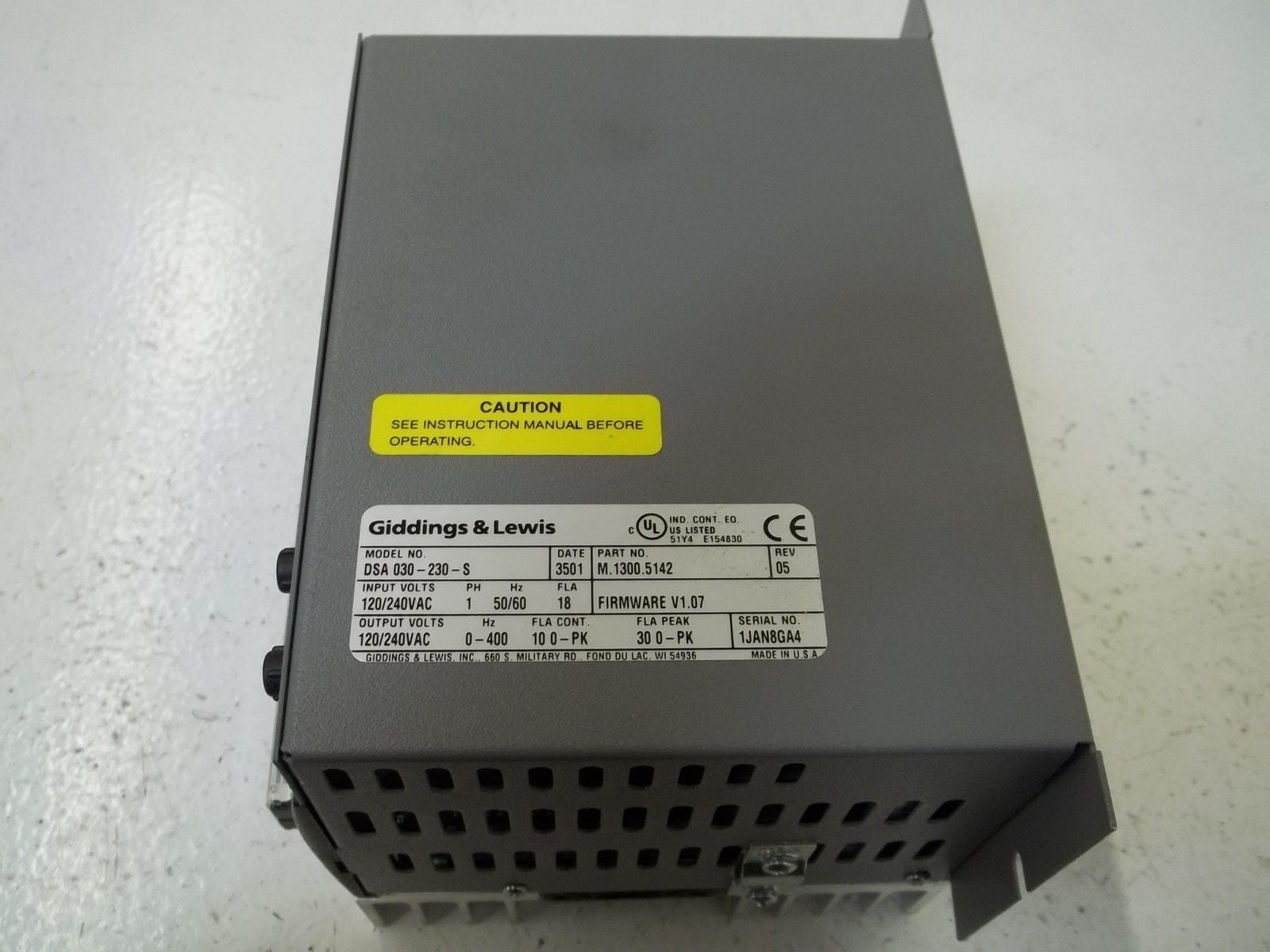 GIDDING & LEWIS DSA030-230-S *NEW IN BOX*