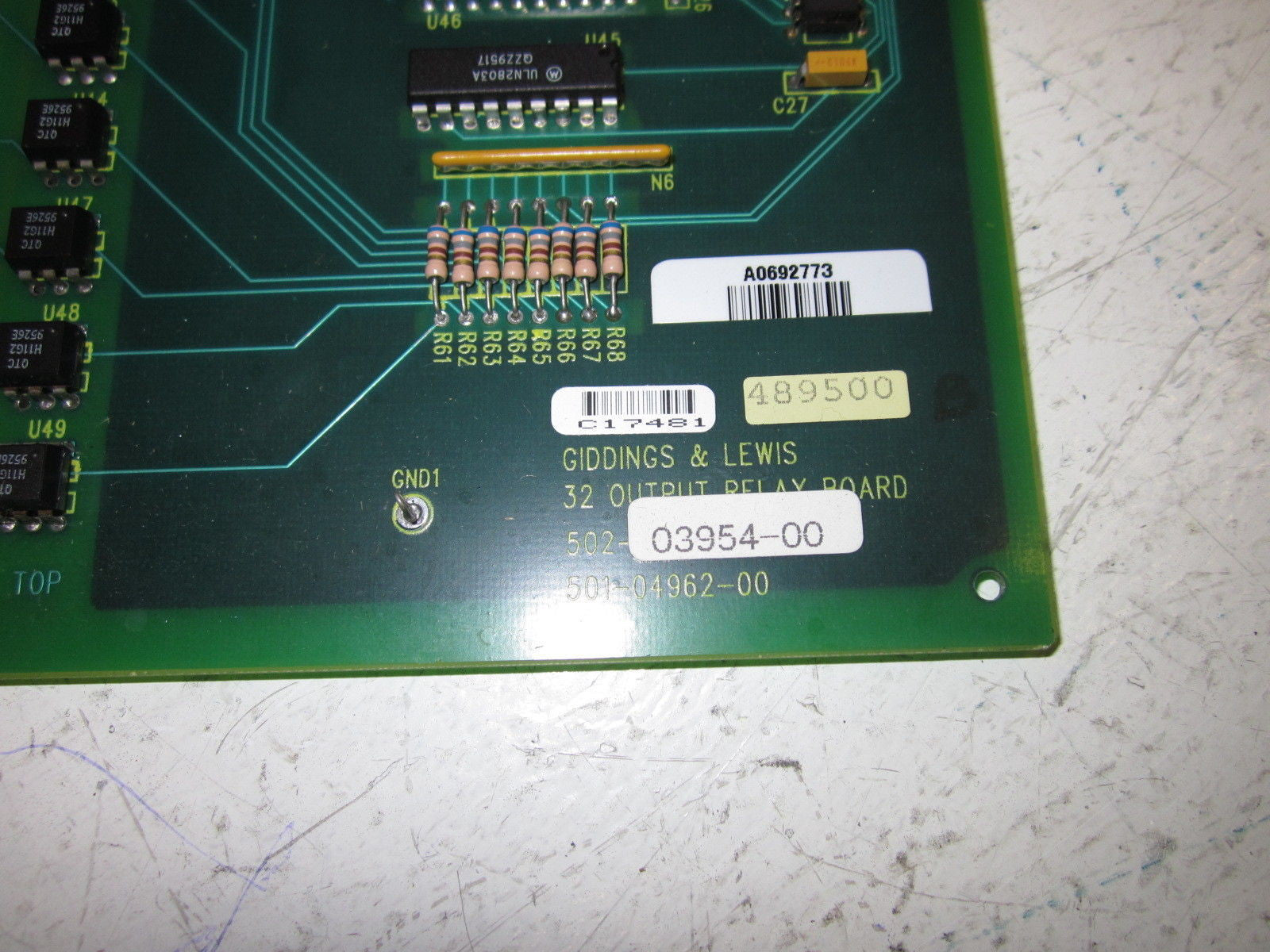 GIDDINGS & LEWIS 502-03954-00 / 501-104962-00 *NEW NO BOX*