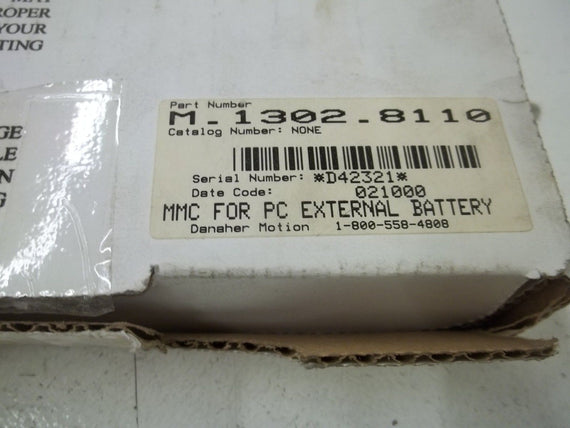 G & L MOTION CONTROL M-1302-8110 PC EXTERNAL BATTERY *NEW IN BOX*