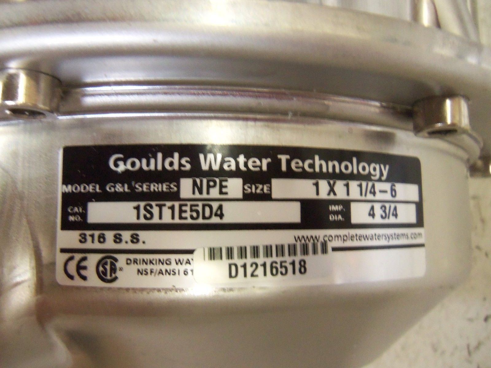 GOULD 1ST1E5D4 PUMP *NEW IN BOX*