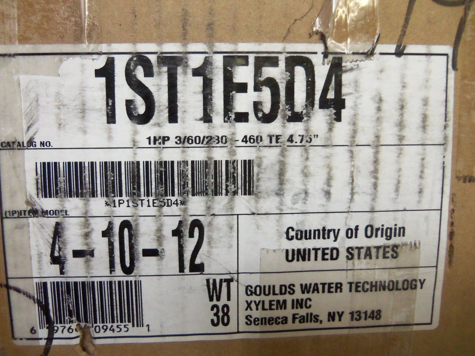 GOULD 1ST1E5D4 PUMP *NEW IN BOX*