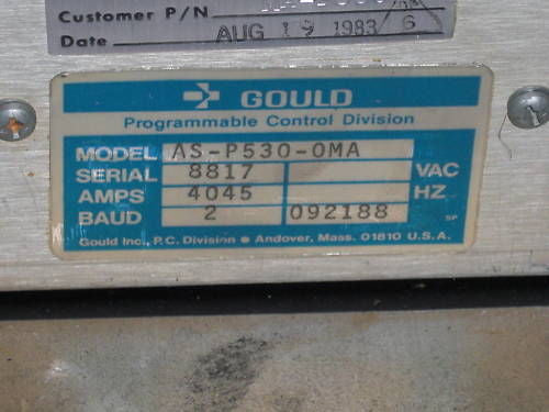 GOULD AS-P530-0MA POWER SUPPLY *USED*