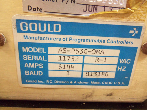 GOULD AS-P530-OMA POWER SUPPLY *USED*