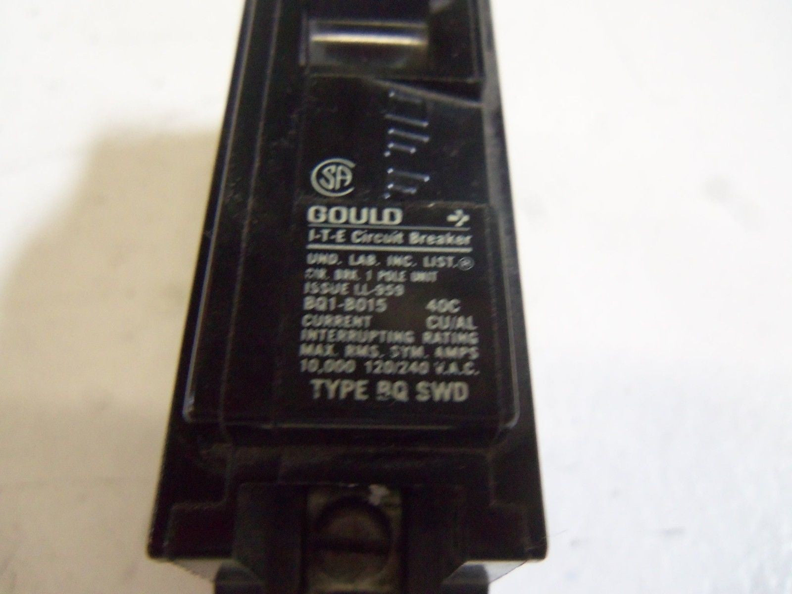 GOULD BQ1-B015 CIRCUIT BREAKER *USED*