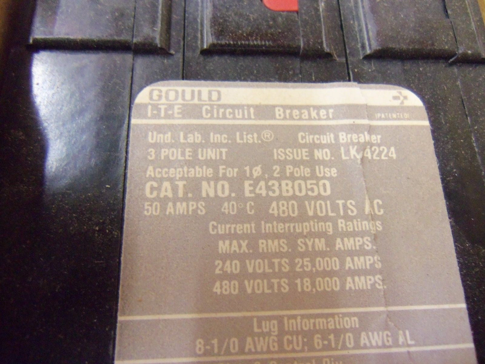 GOULD E43B050 CIRCUIT BREAKER *NEW IN BOX*