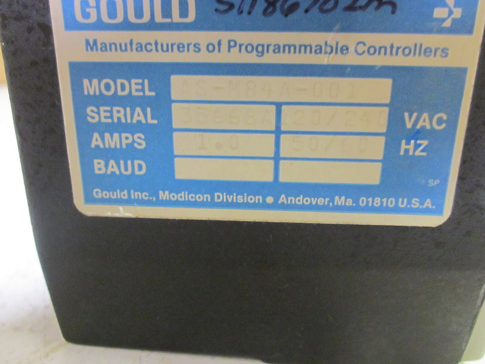 GOULD MODICON AS-M84A-001 MICRO 84 CONTROLLER 120/240VAC *USED*