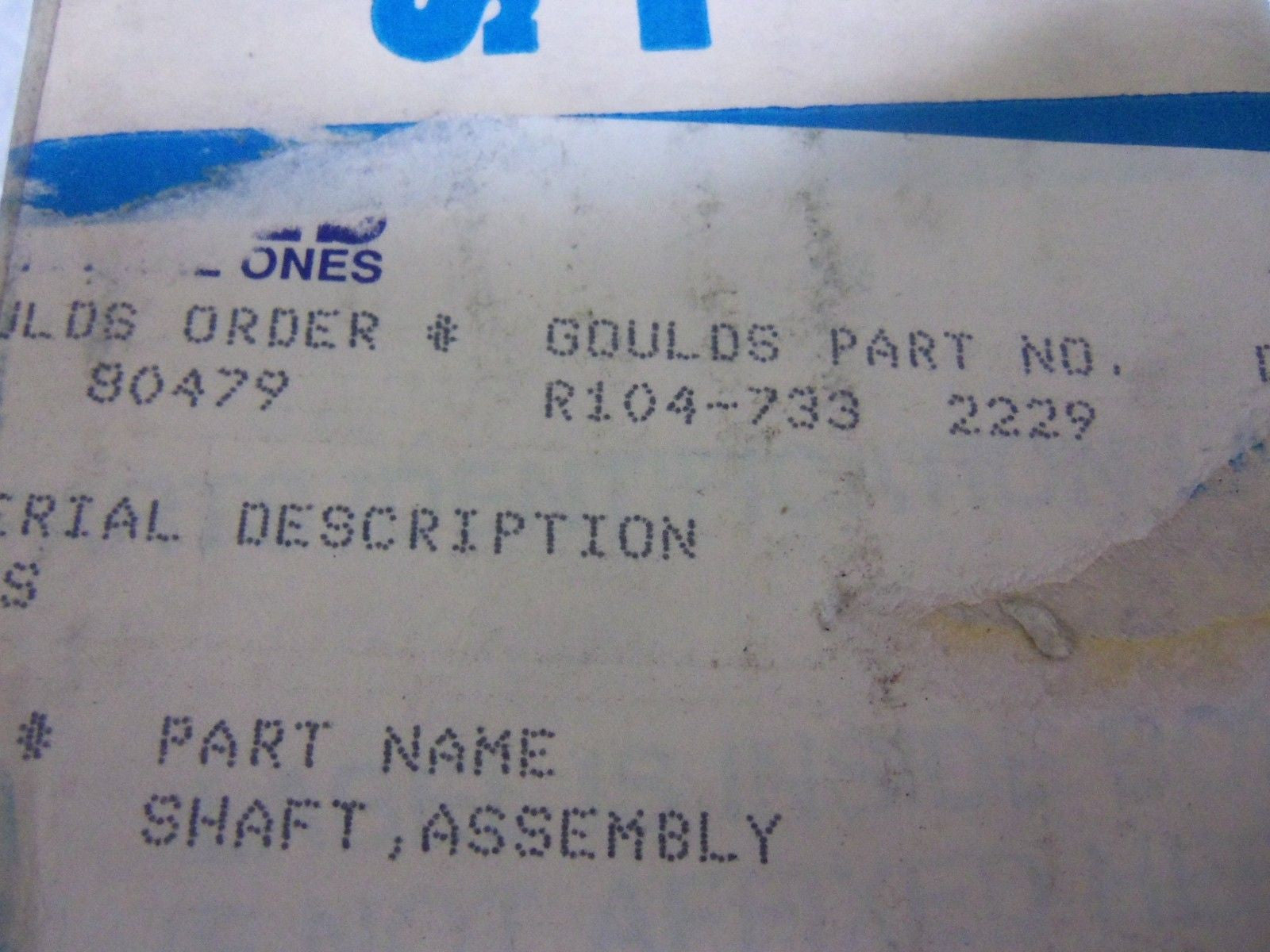 GOULD R104-733 *NEW IN BOX*