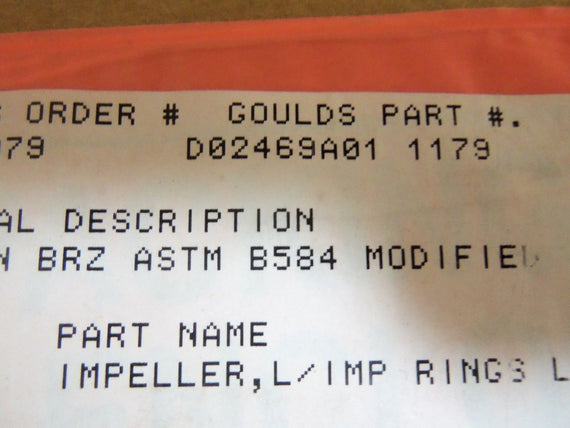 GOULDS D02469A01 *NEW IN BOX*