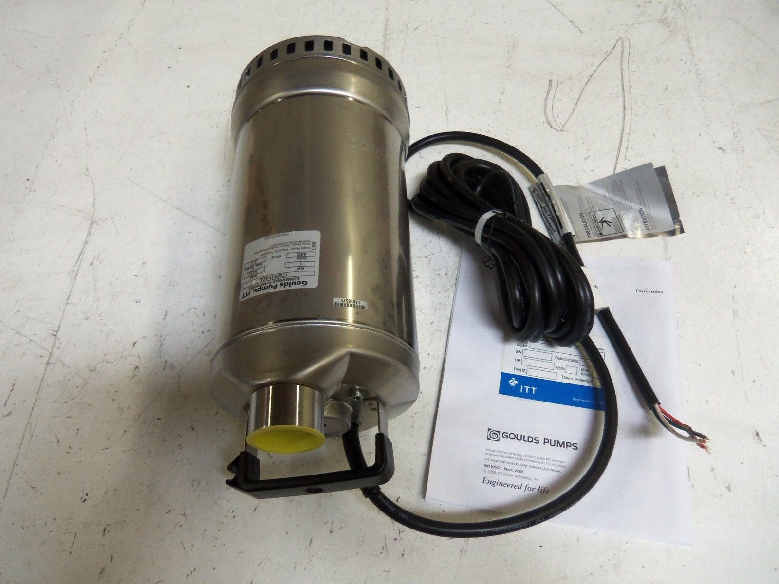 GOULDS PUMPS 1DW51E4EA WASTEWATER PUMP *NEW IN BOX*