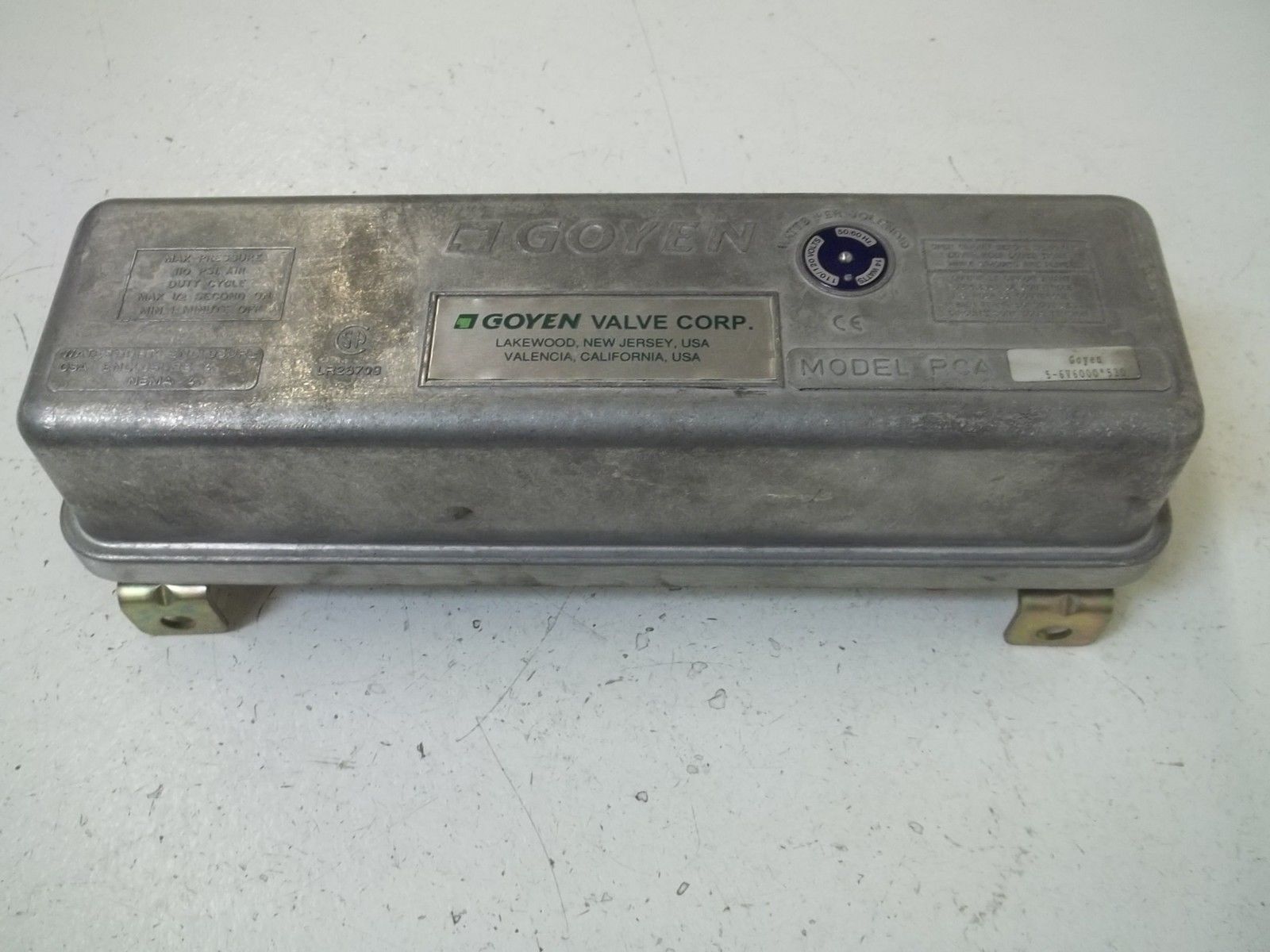 GOYEN RCA 5-6V6000*530 JET VALVE ENCLOSURE *NEW NO BOX*