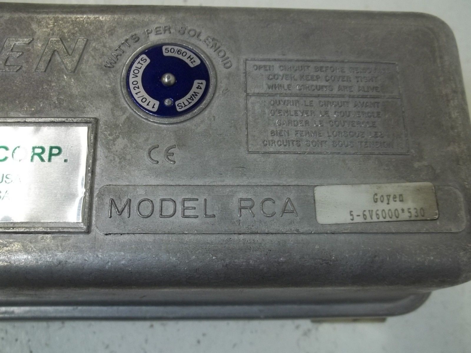 GOYEN RCA 5-6V6000*530 JET VALVE ENCLOSURE *NEW NO BOX*