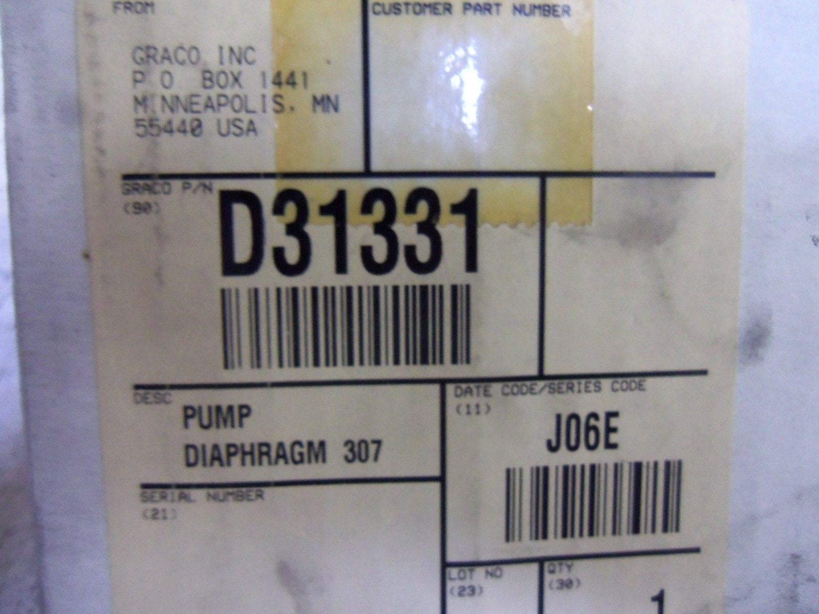 GRACO D31331 PUMP *NEW*