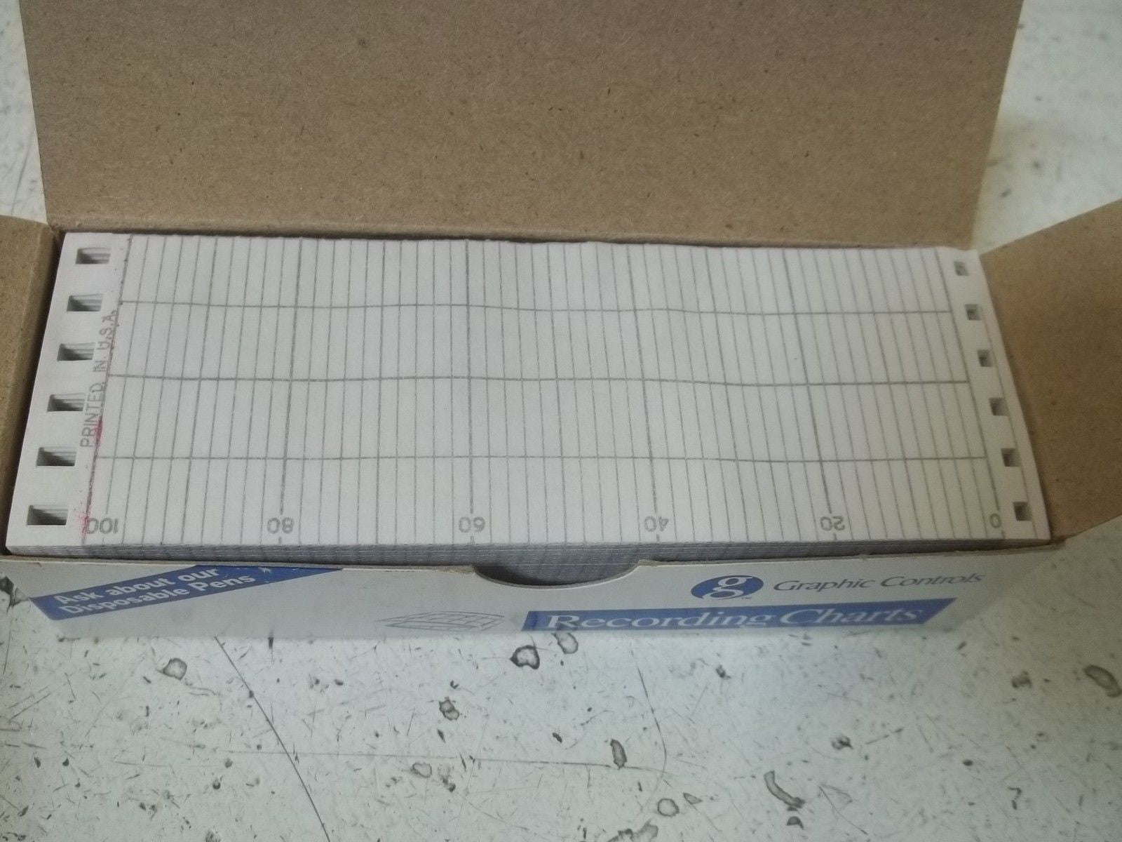 GRAPHIC CONTROLS 01159524 RECORDING CHARTS *NEW IN BOX*