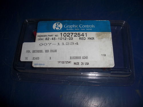 GRAPHIC CONTROLS 82-45-1012-03 RED MKR *NEW*