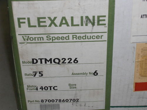 GROVE GEAR FLEXALINE WORM SPEED REDUCER DTMQ226