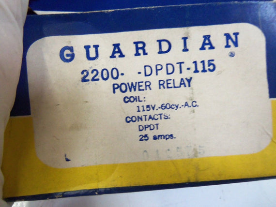 GUARDIAN 2200-DPDT-115 *NEW IN BOX*