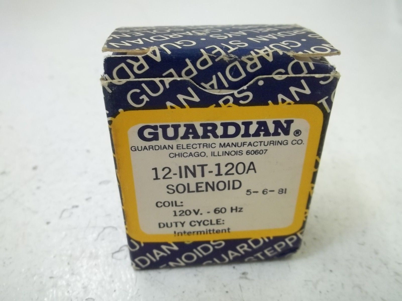 GUARDIAN A421-062507-11 SOLENOID COIL 120V *NEW IN BOX*