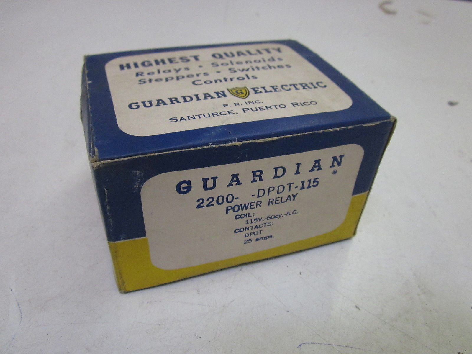 GUARDIAN ELECTRIC 2200-D- - DPT-115 *NEW IN BOX*