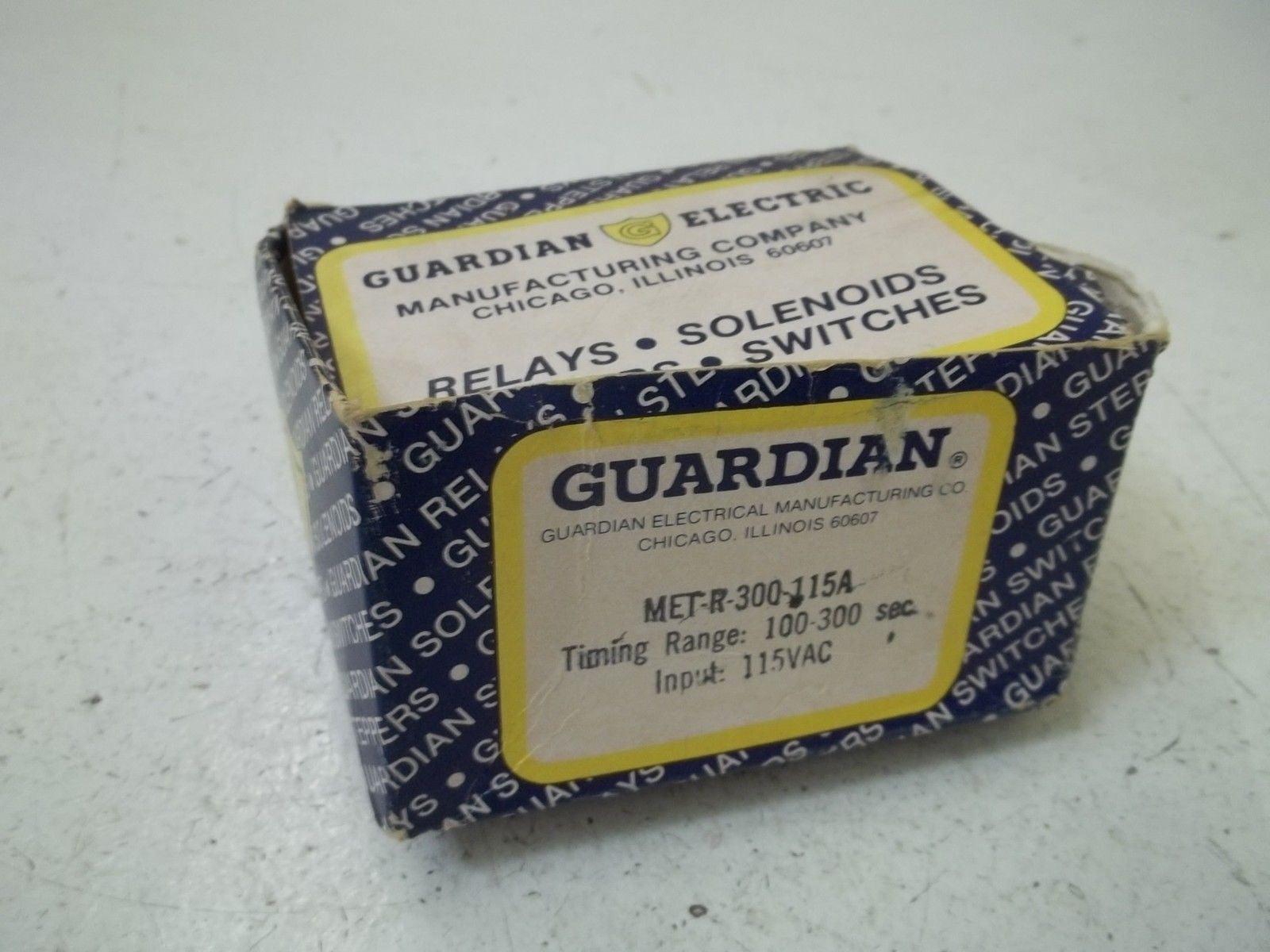 GUARDIAN MET-R-300-115A TIMER RELAY *NEW IN BOX*