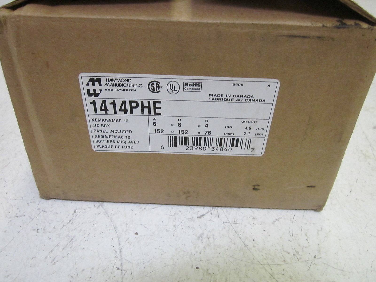 HAMMOND 1414PHE ENCLOSURE JUNCTION BOX *NEW IN BOX*