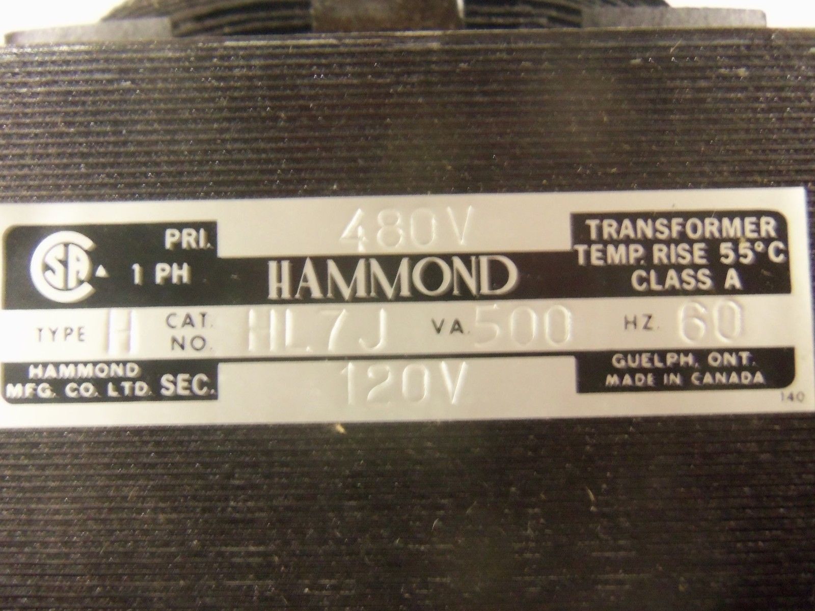 HAMMOND HL7J TRANSFORMER *NEW IN BOX*