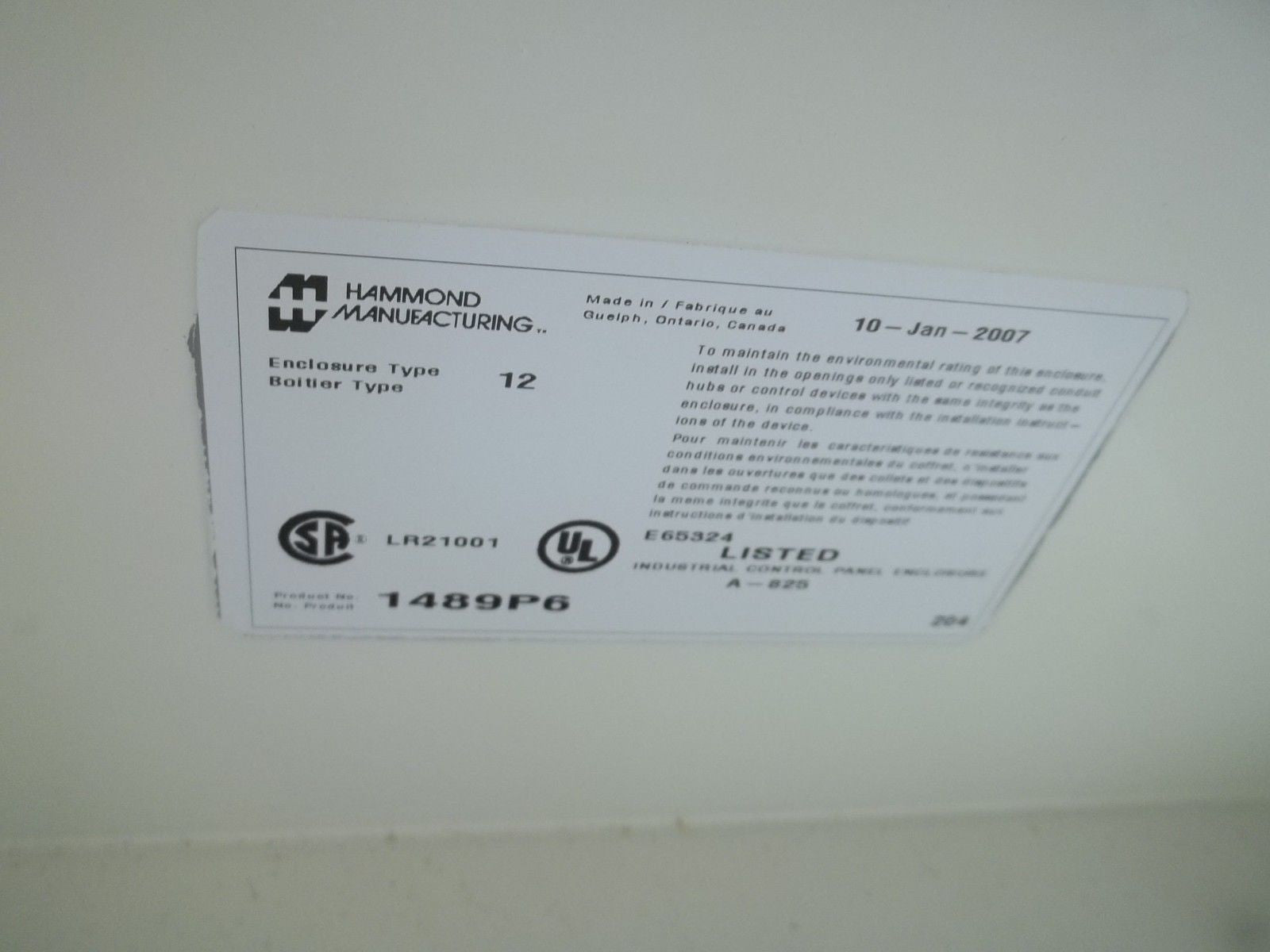 HAMMOND MANUFACTURING 1489P6 6-HOLE PUSHBUTTON ENCLOSURE *NEW NO BOX*