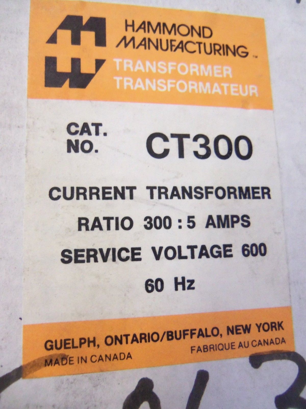 HAMMOND MANUFACTURING CT300 CURRENT TRANSFORMER *NEW IN BOX*