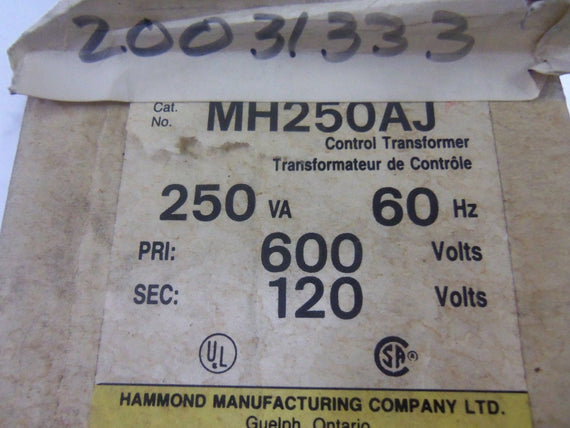 HAMMOND MH250AJ TRANSFORMER *NEW IN BOX*