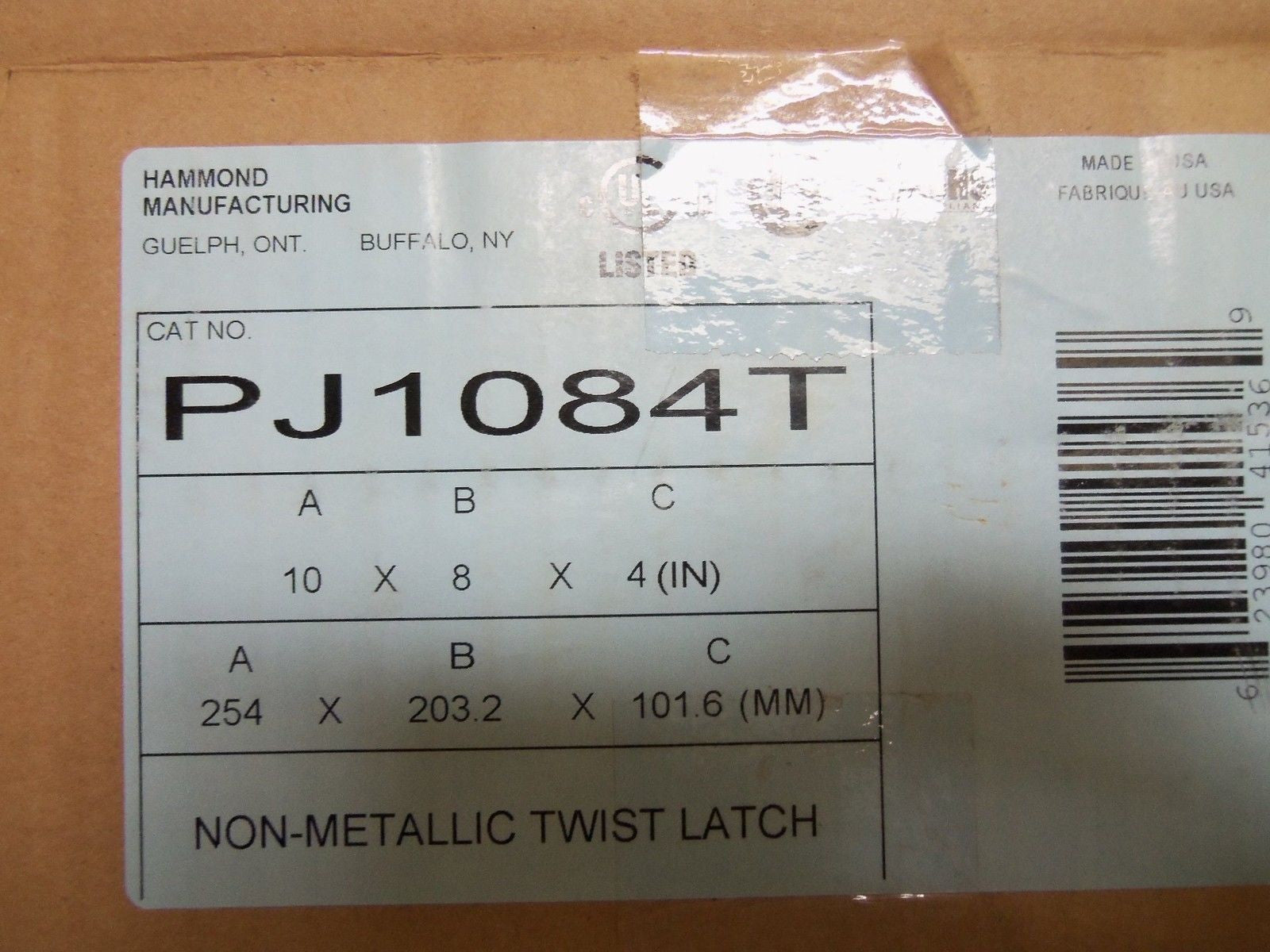 HAMMOND PJ1084T ENCLOSURE *NEW IN BOX*