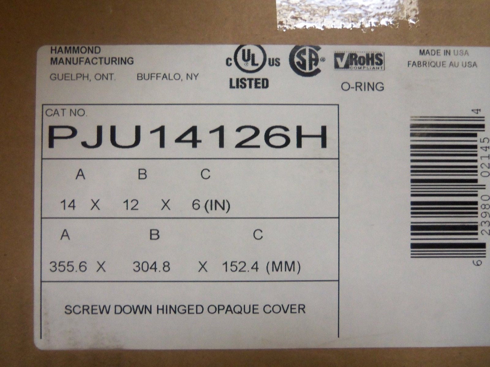 HAMMOND PJU14126H *NEW IN BOX*