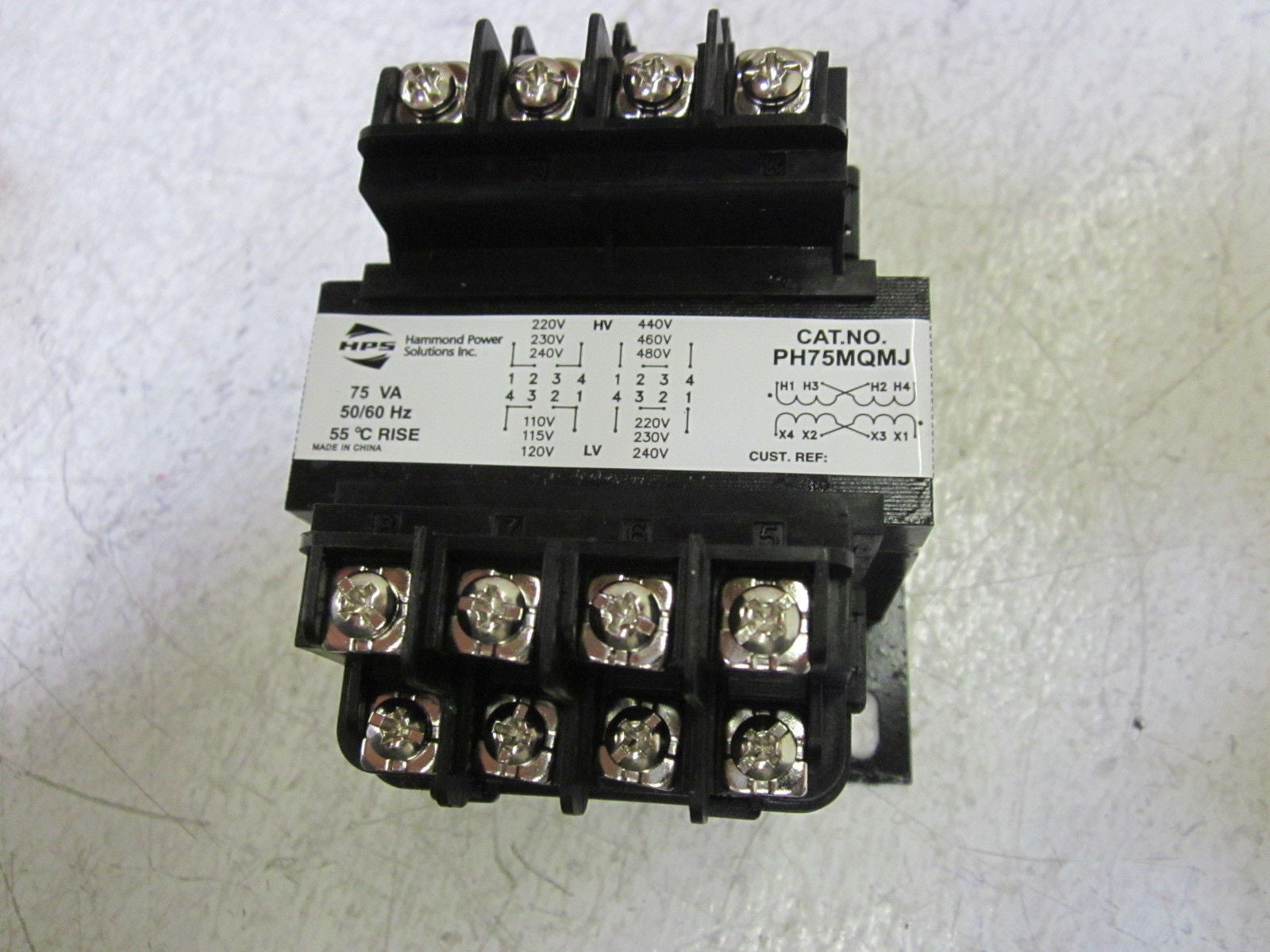 HAMMOND POWER SOLUNTIONS PH75MQM1 TRANSFORMER *NEW IN BOX*