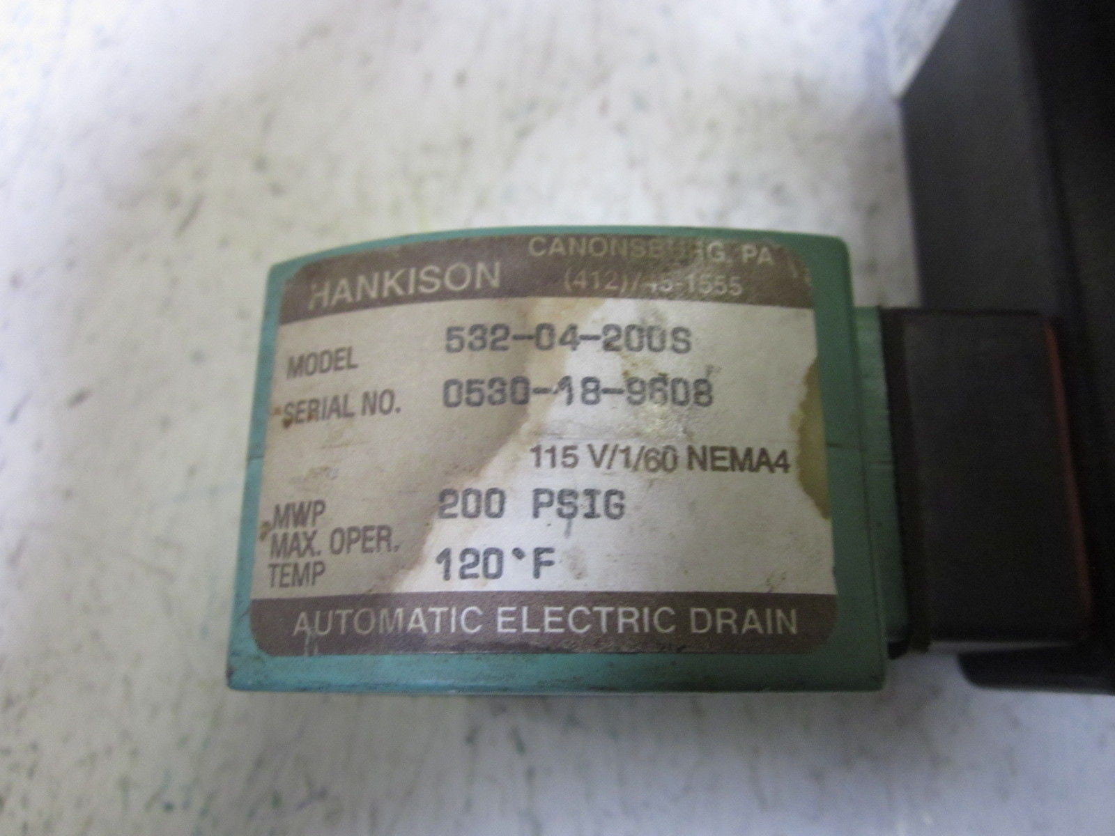 HANKISON 532-04-200S *USED*
