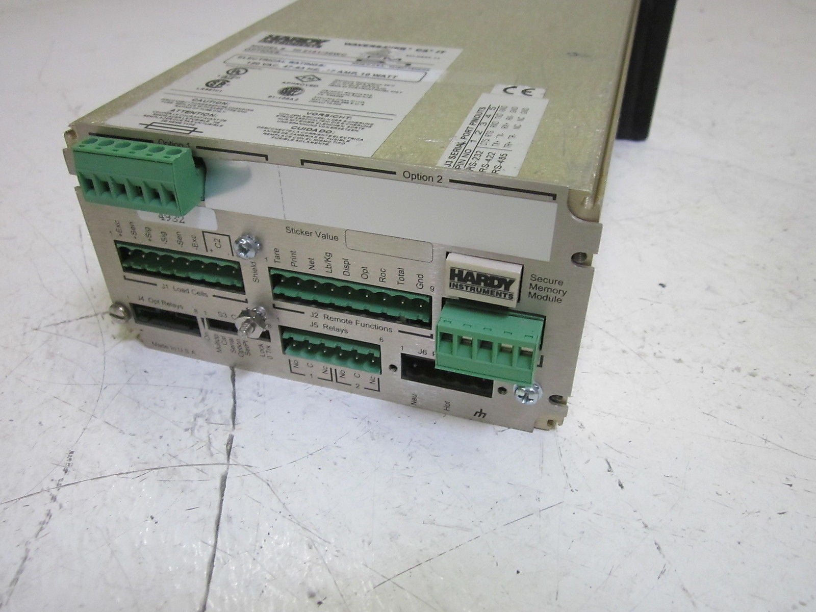 HARDY INSTRUMENTS WAVESAVER C2 IT HI 2151/30WC-PM SCALE CONTROLLER *USED*