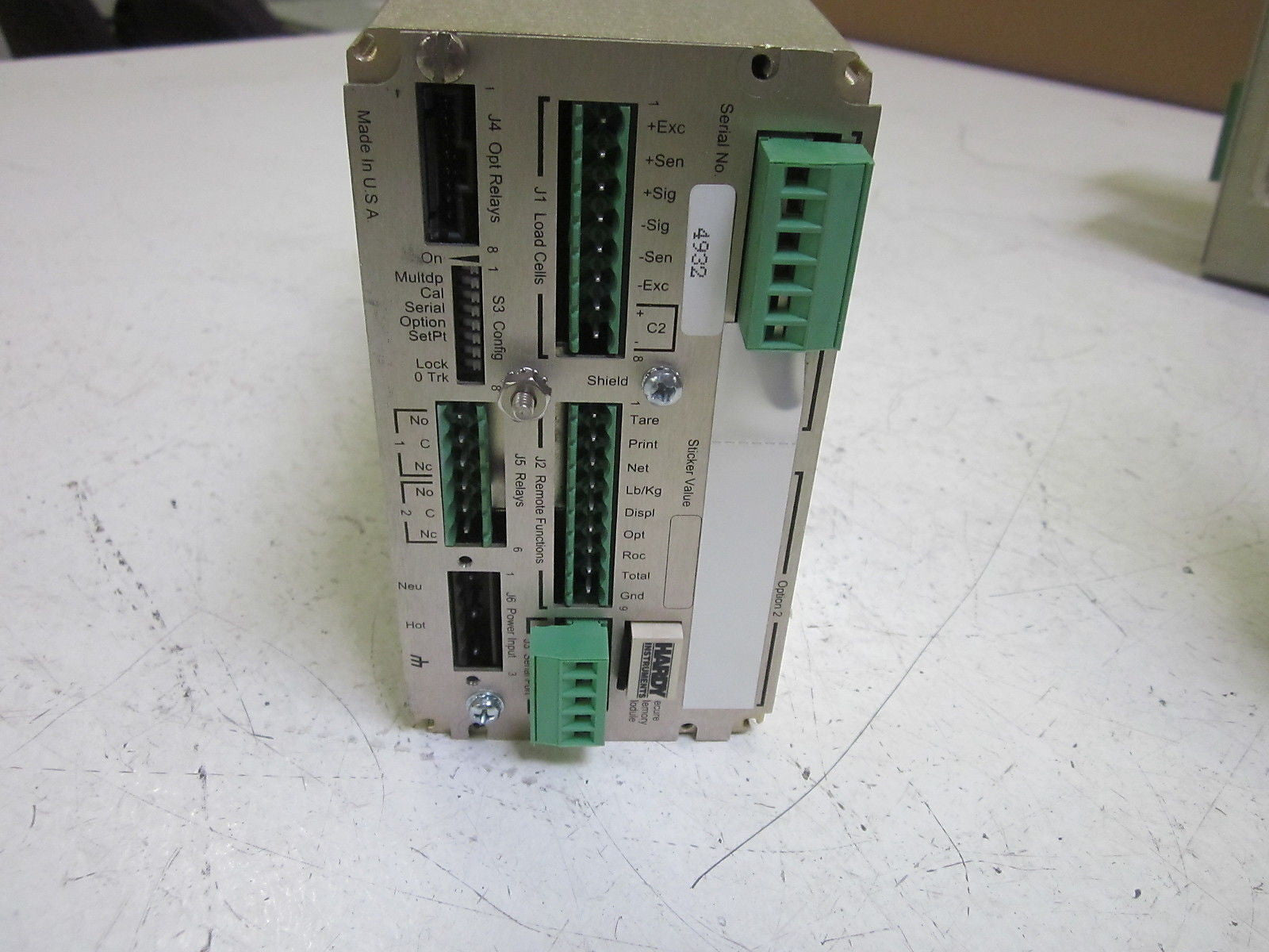 HARDY INSTRUMENTS WAVESAVER C2 IT HI 2151/30WC-PM SCALE CONTROLLER *USED*