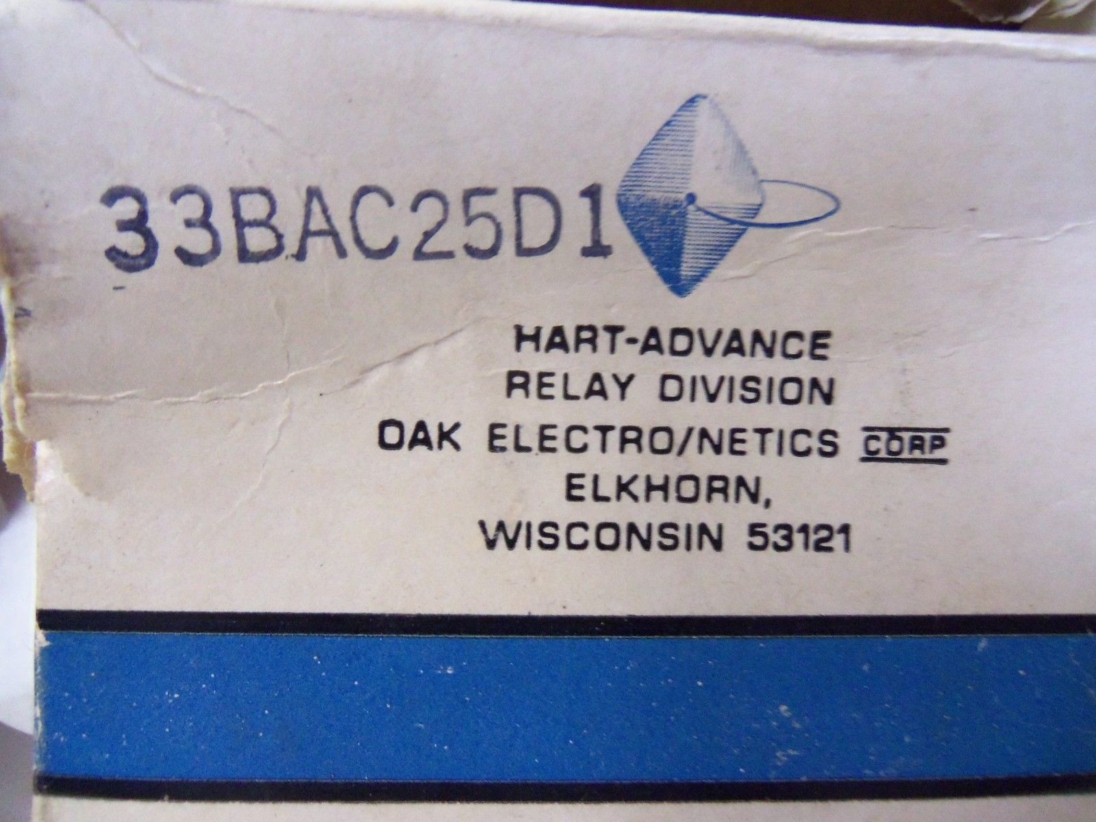 HART-ADVANCE 33BAC25D1 *NEW IN BOX*