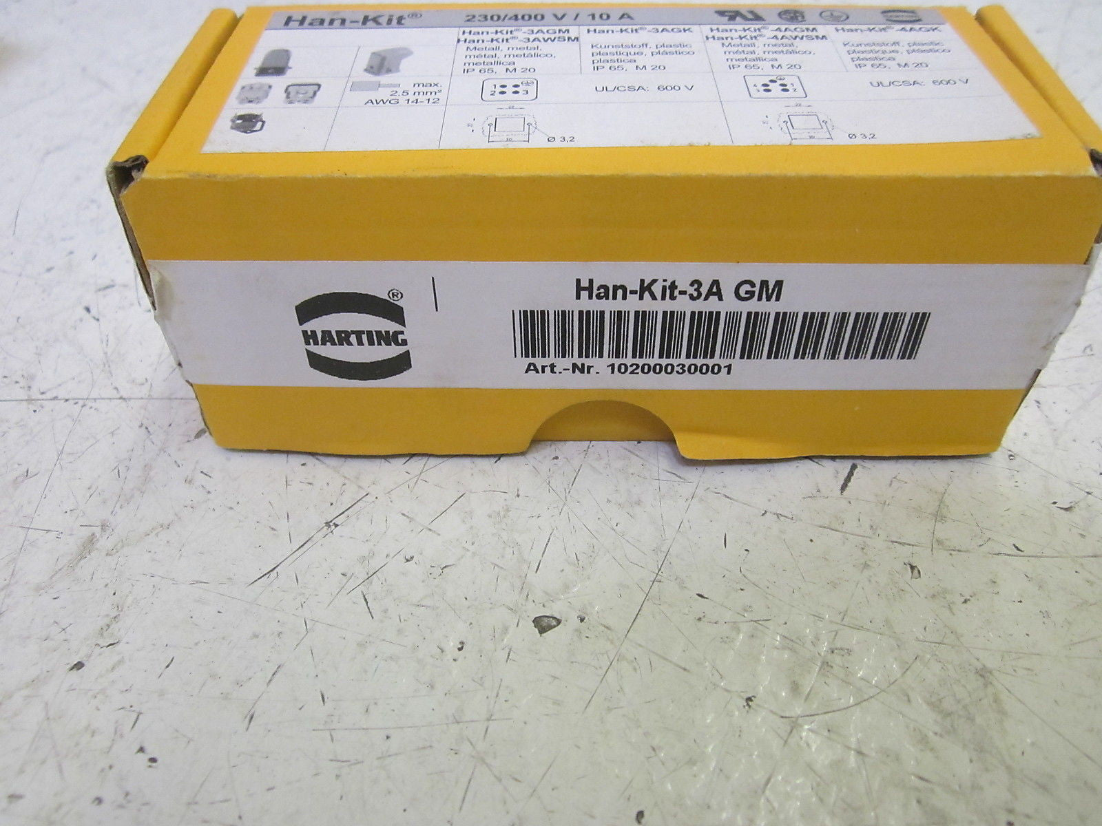 HARTING HAN-KIT-3A GM HAN-KIT 10200030001 10A 230/400V *NEW IN BOX*