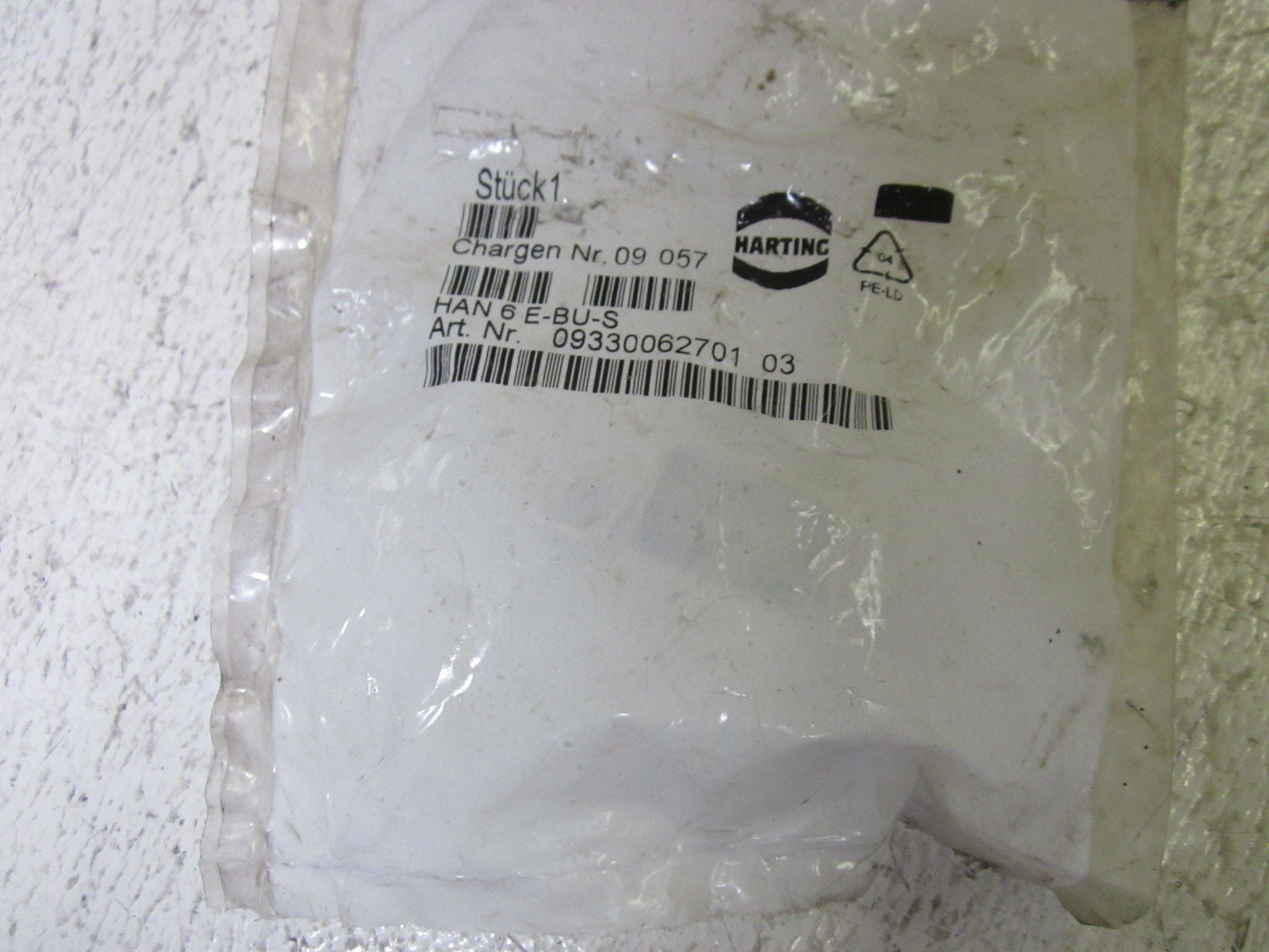 HARTING HAN6E-BU-S BODY CONNECTOR *NEW IN FACTORY BAG*